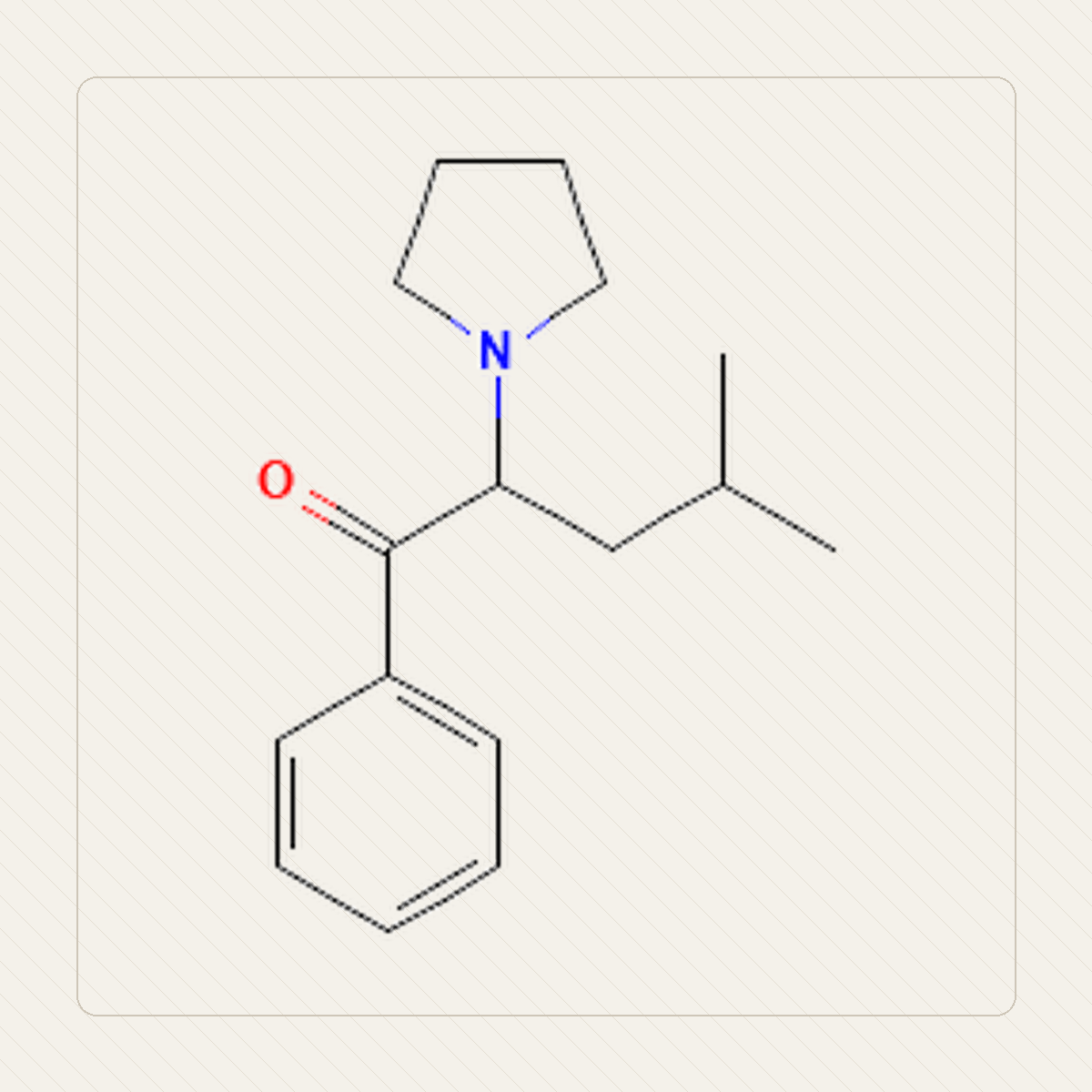 α-PHiP Alfa-PiHP, Lehrillustration der Molekülstruktur